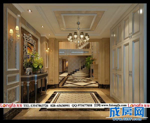军区别墅装修设计,军区别墅装修效果图,豪华别墅装修案例,军区别墅欧式风格装修案例,室内装修风格为美式风格,常住人口5人,因面积比较大,常规的客餐厅,书房、视听室、健身室、卧室、卫生间都有,业主的女儿目前在国外留学,但非常喜欢钢琴,我们把钢琴放在公共区域,既美观又适用,也是整个空间的亮点之一。